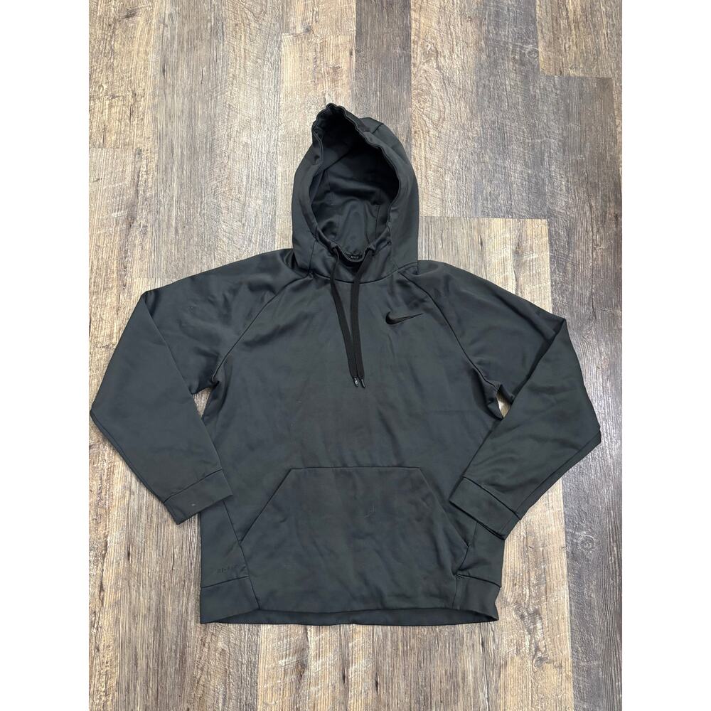 Nike Dri-FIT Womens Hoodie Black Fleece Pullover Sweatshirt Medium Training Gym